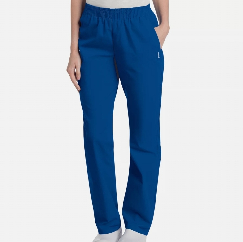 Landau Essentials Tall Large Women's Elastic Waist Scrub Pants. Galaxy Blue.